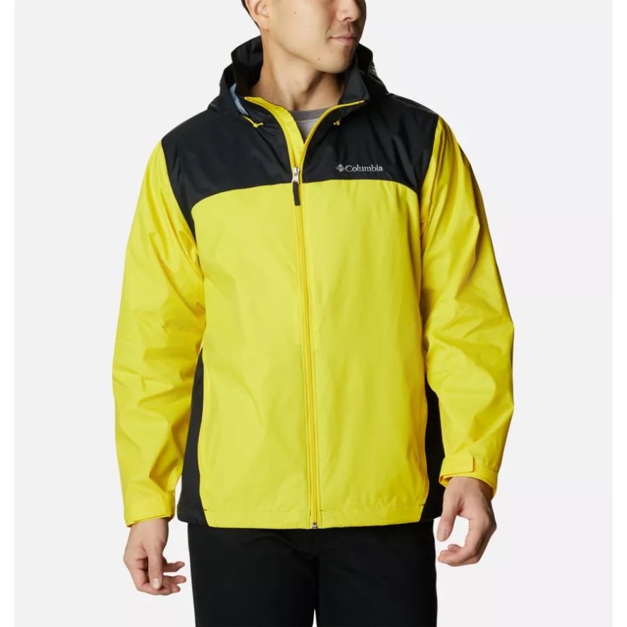 Columbia Sale Laser Lemon/Black Men's Glennaker Lake Rain Jacket