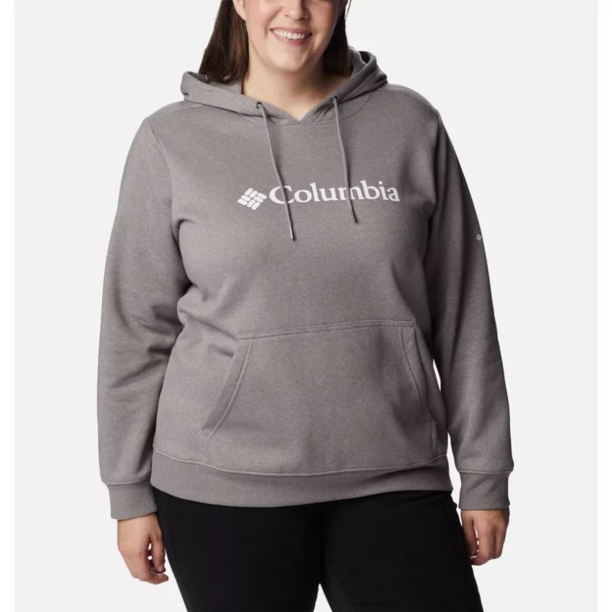 Columbia Sale Light Grey Heather Women's Columbia Sale Logo Hoodie Plus Size
