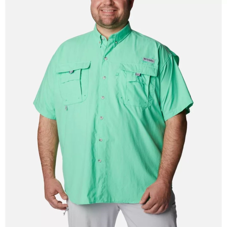 Columbia Sale Light Jade Men's PFG Bahama II Short Sleeve Shirt Big
