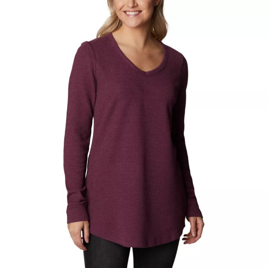 Columbia Sale Marionberry Heather Women's Pine Peak Long Sleeve Thermal Tunic