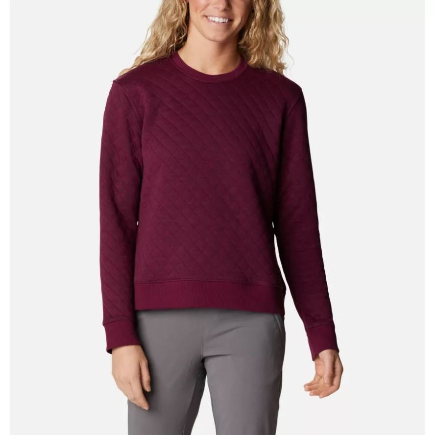 Columbia Sale Marionberry Women's Columbia Sale Lodge Quilted Crew Sweatshirt