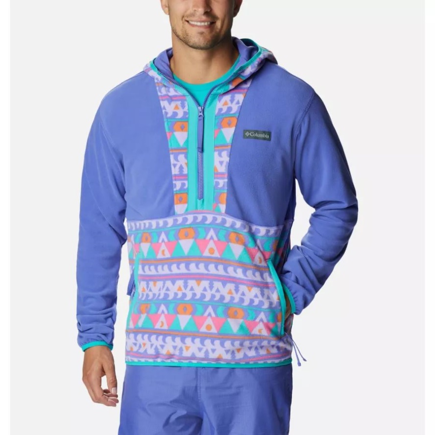 Columbia Sale Men's Back Bowl Lite Half Zip Pullover Hoodie Purple Lotus/Purple Lotus Camp Blanket