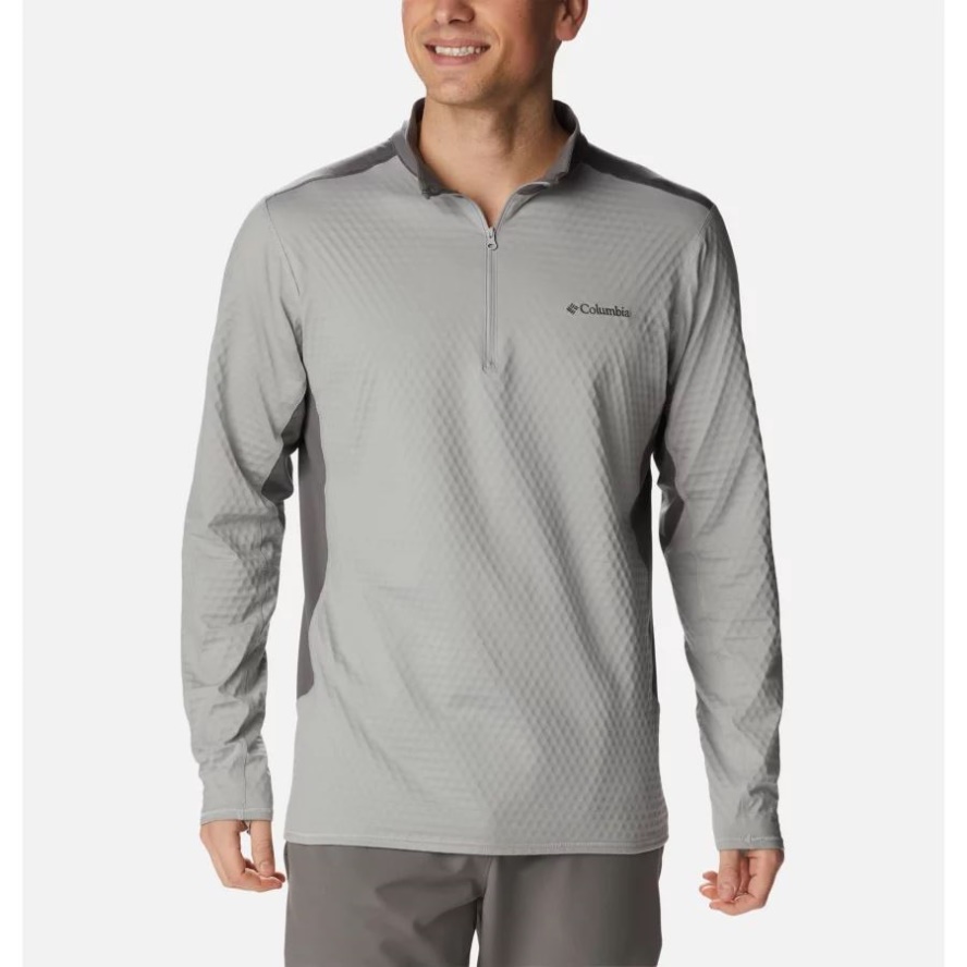 Columbia Sale Men's Bliss Ascent Quarter Zip Pullover Columbia Sale Grey/City Grey