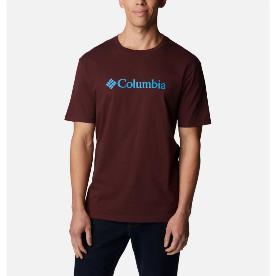 Columbia Sale Men's CSC Basic Logo Tee Elderberry/CSC Branded