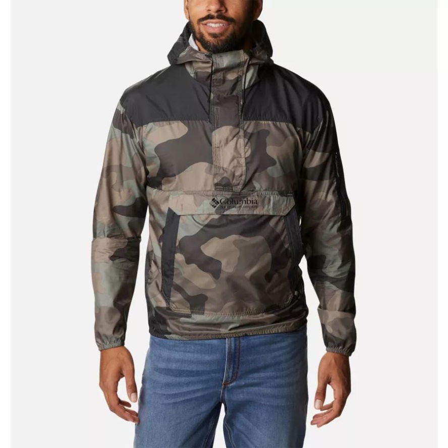Columbia Sale Men's Challenger Windbreaker Cypress Mod Camo Print/Shark