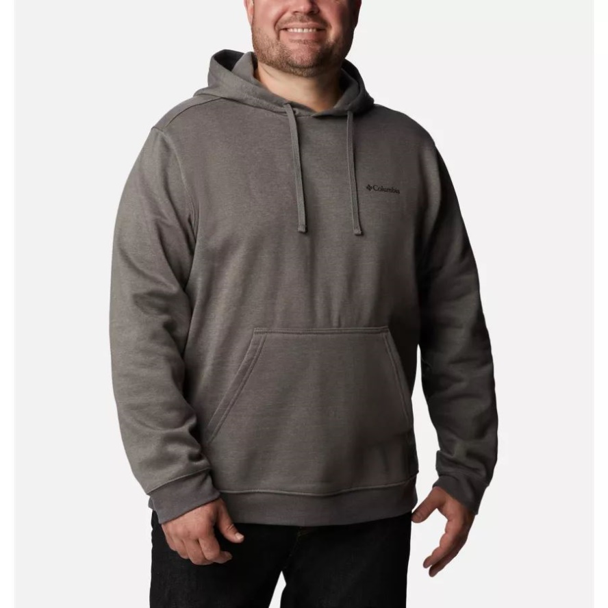 Columbia Sale Men's Columbia Sale Trek Hoodie Big Charcoal Heather/CSC Sleeve Logo