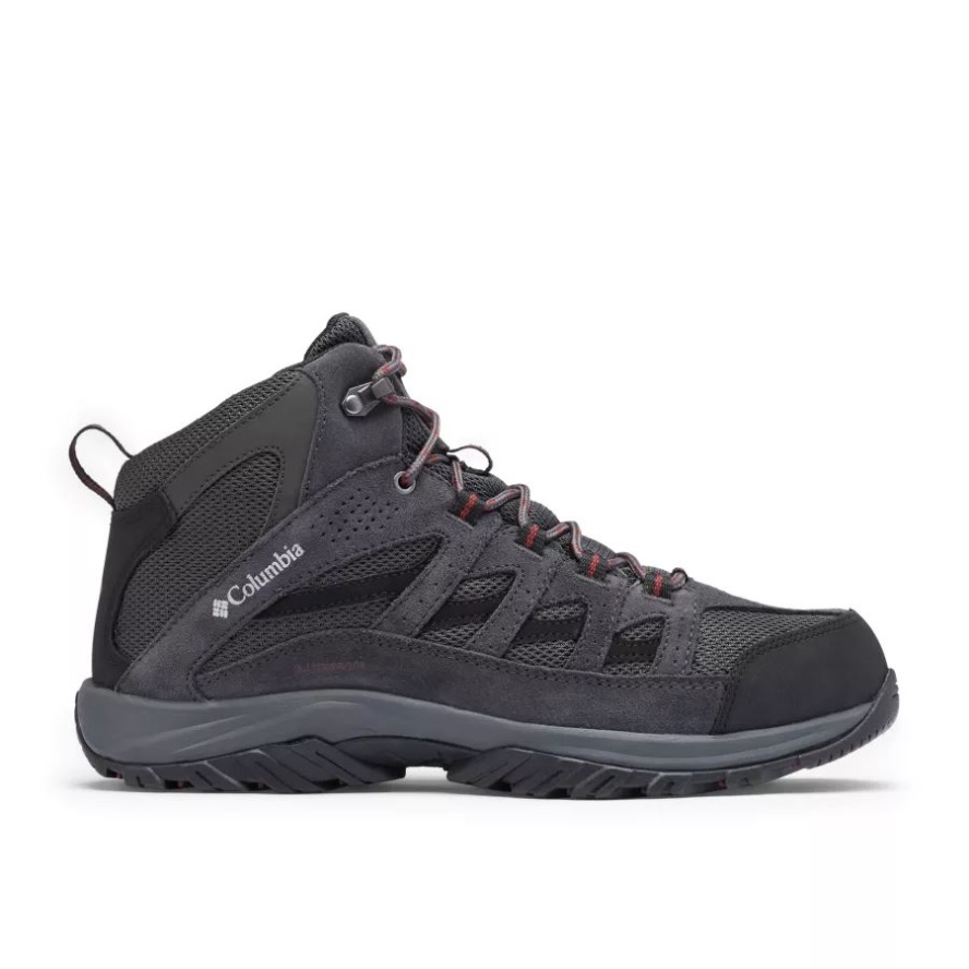 Columbia Sale Men's Crestwood Mid Waterproof Hiking Boot Dark Grey/Deep Rust