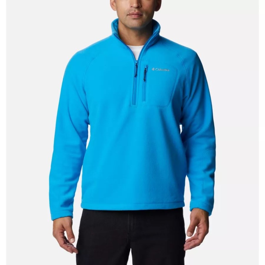 Columbia Sale Men's Fast Trek III Half Zip Fleece Compass Blue