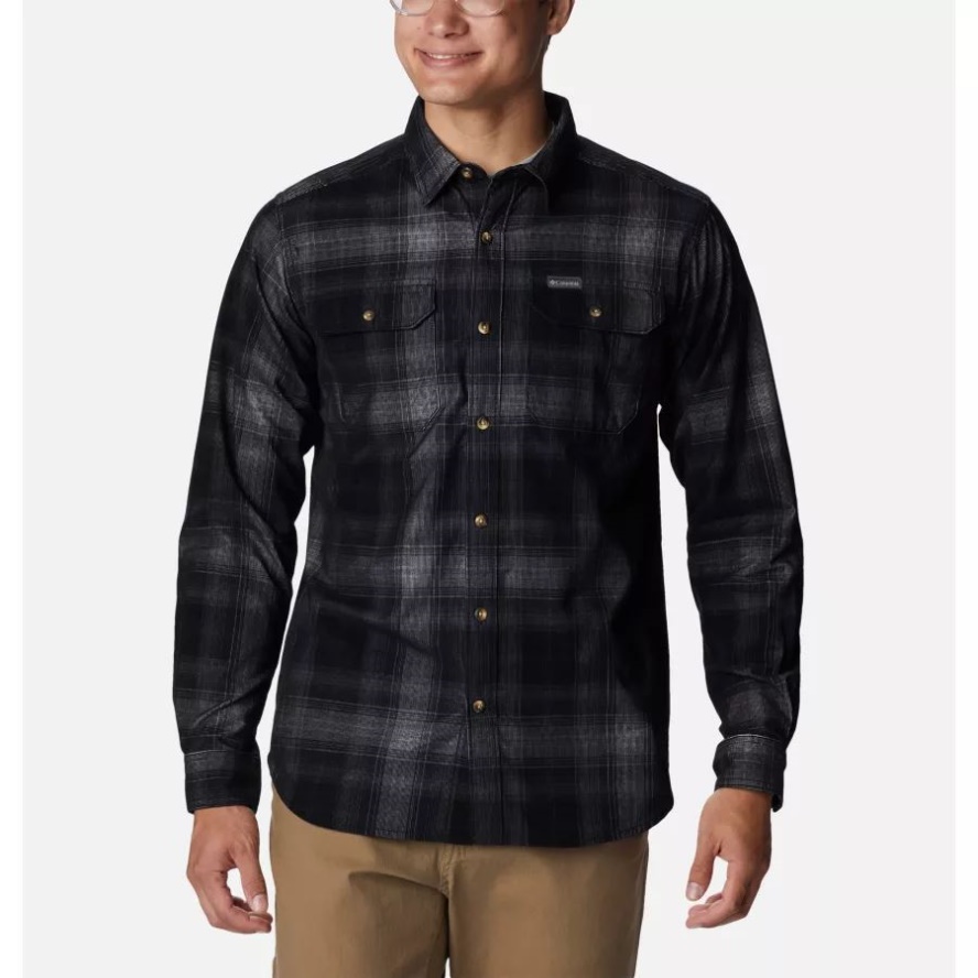 Columbia Sale Men's Flare GunUtility Shirt Black Multi Ombre