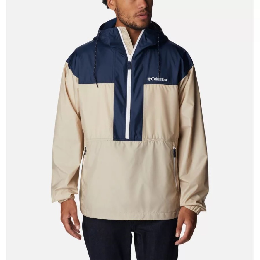 Columbia Sale Men's Flash Challenger Anorak Jacket Ancient Fossil/Collegiate Navy