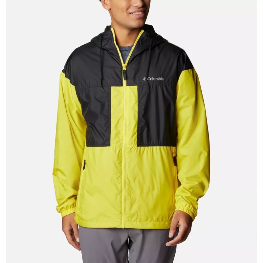 Columbia Sale Men's Flash Challenger Lined Windbreaker Laser Lemon/Black