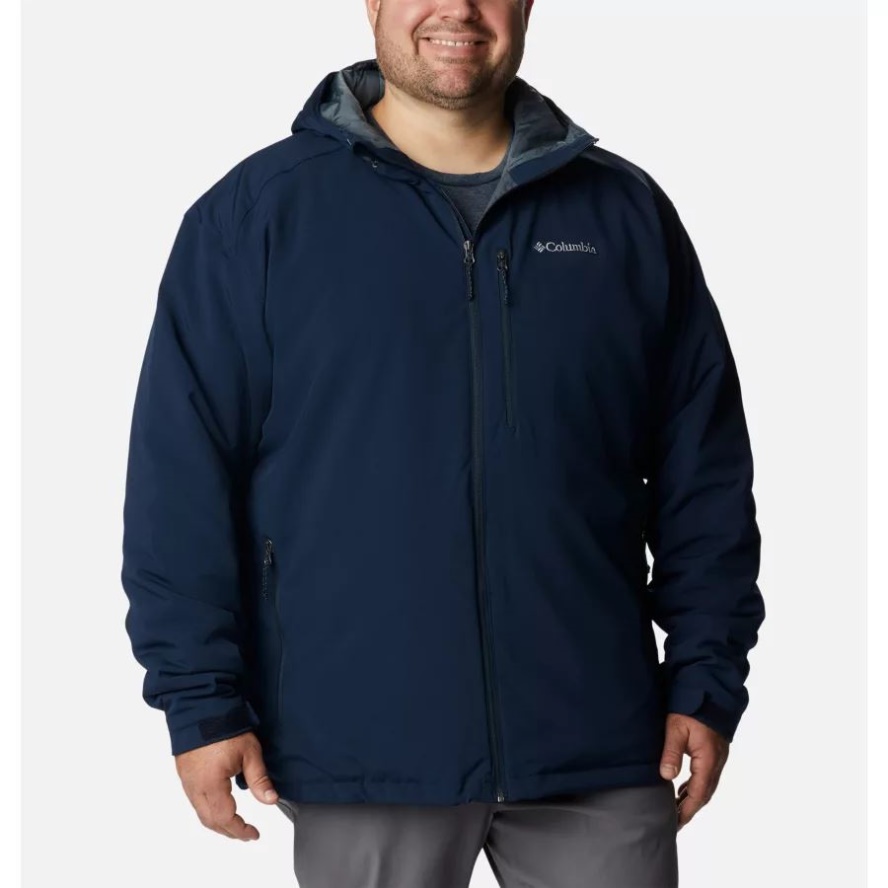 Columbia Sale Men's Gate Racer Softshell Hooded Jacket Big Collegiate Navy