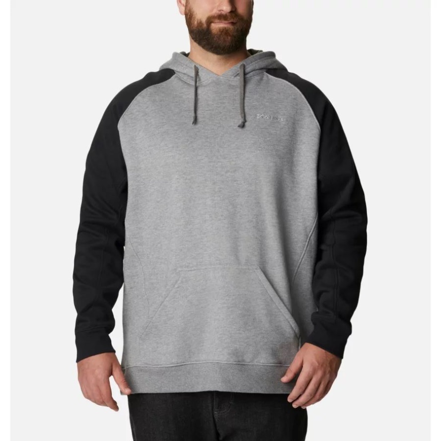 Columbia Sale Men's Hart Mountain II Hoodie Big Charcoal Heather/Black