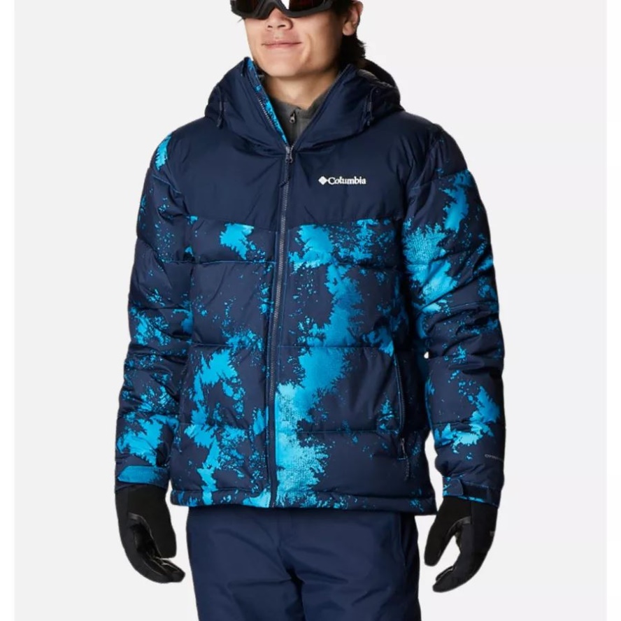 Columbia Sale Men's Iceline Ridge Jacket Compass Blue Lookup Print/Coll Navy