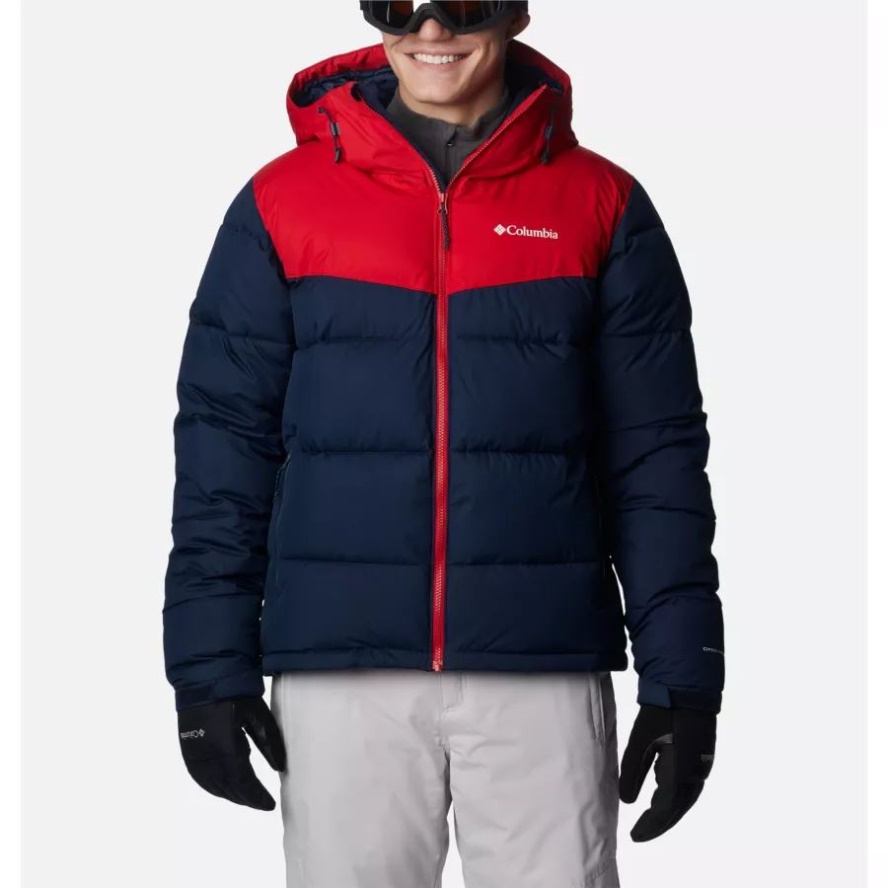 Columbia Sale Men's Iceline Ridge Ski Jacket Collegiate Navy/Mountain Red