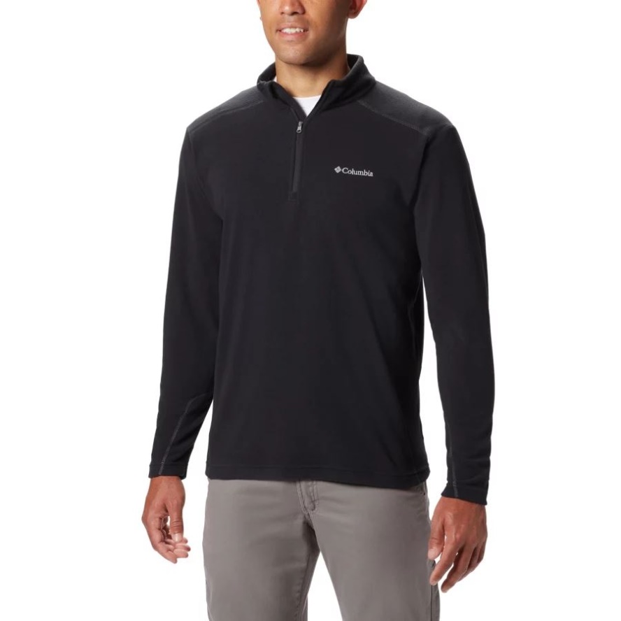 Columbia Sale Men's Klamath Range II Half Zip Fleece Pullover Tall Black