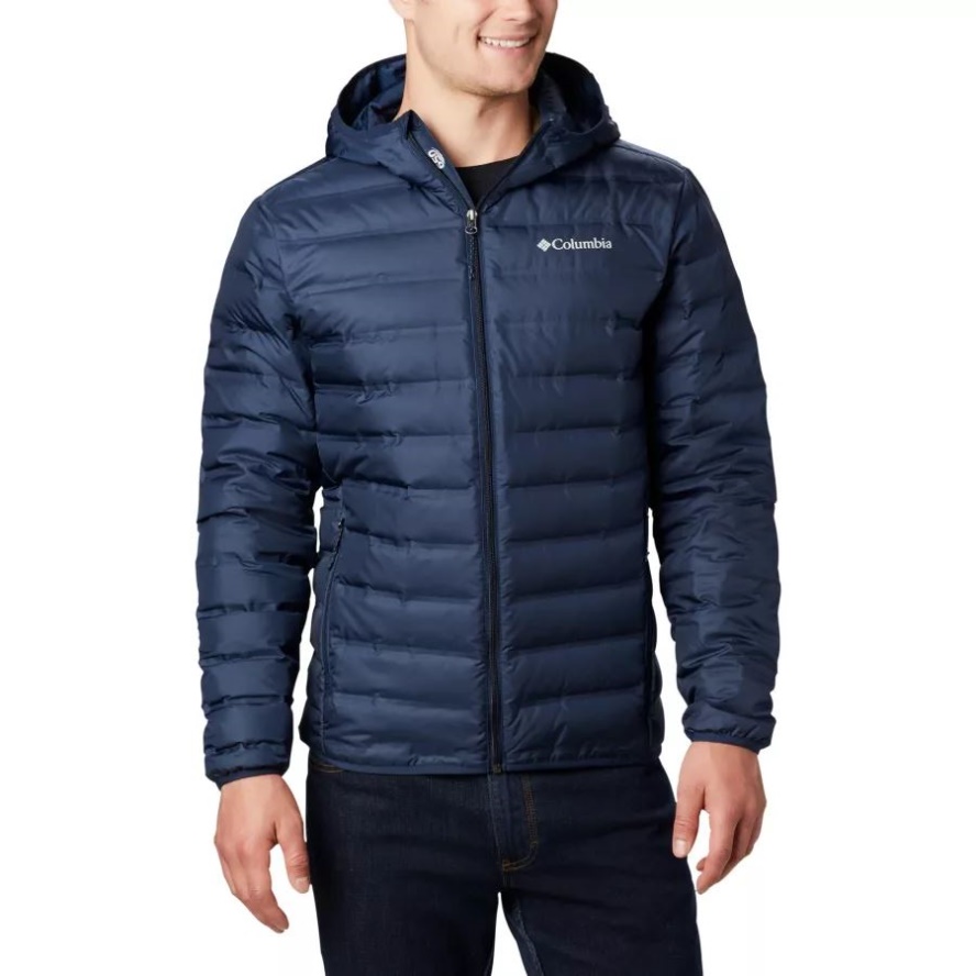 Columbia Sale Men's Lake 22 Down Hooded Jacket Collegiate Navy