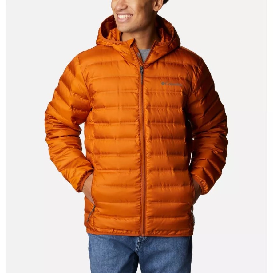 Columbia Sale Men's Lake 22 Down Hooded Jacket Warm Copper