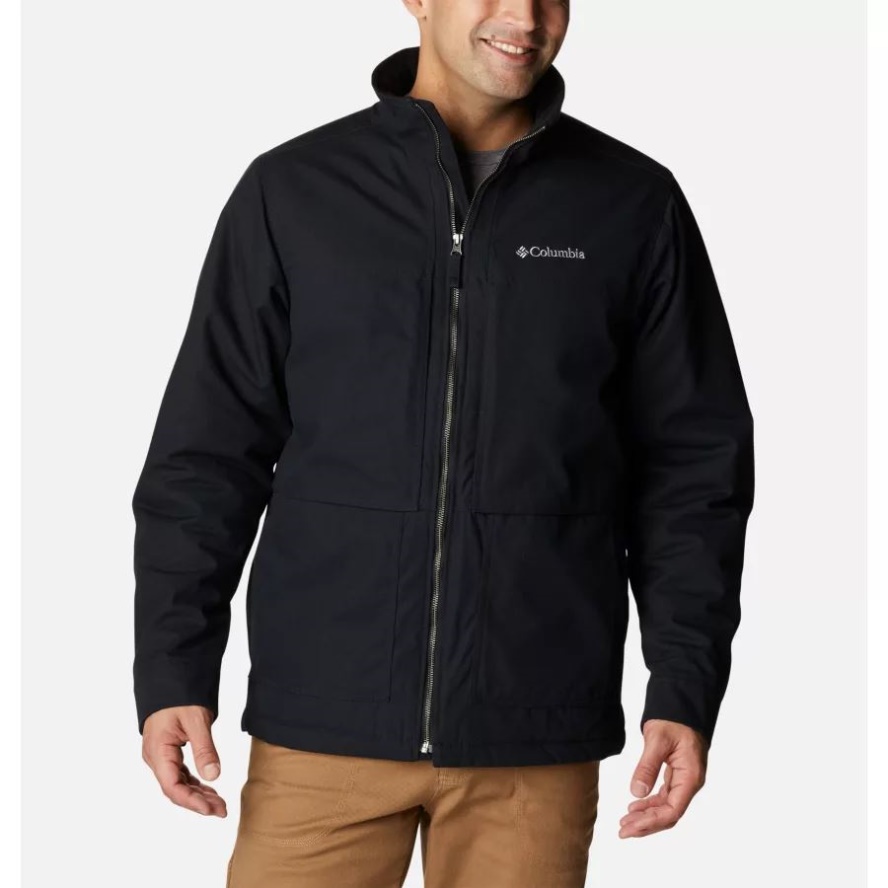 Columbia Sale Men's Loma Vista II Jacket Black/Mountain Red Check Print