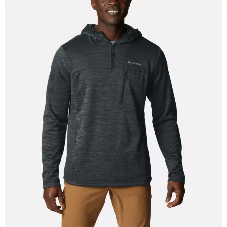 Columbia Sale Men's Maxtrail II Half Zip Fleece Hoodie Shark Heather