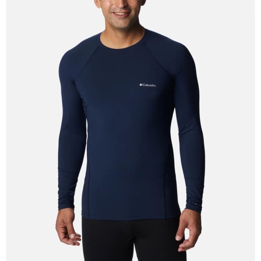 Columbia Sale Men's Omni-Heat Midweight Baselayer Crew Collegiate Navy