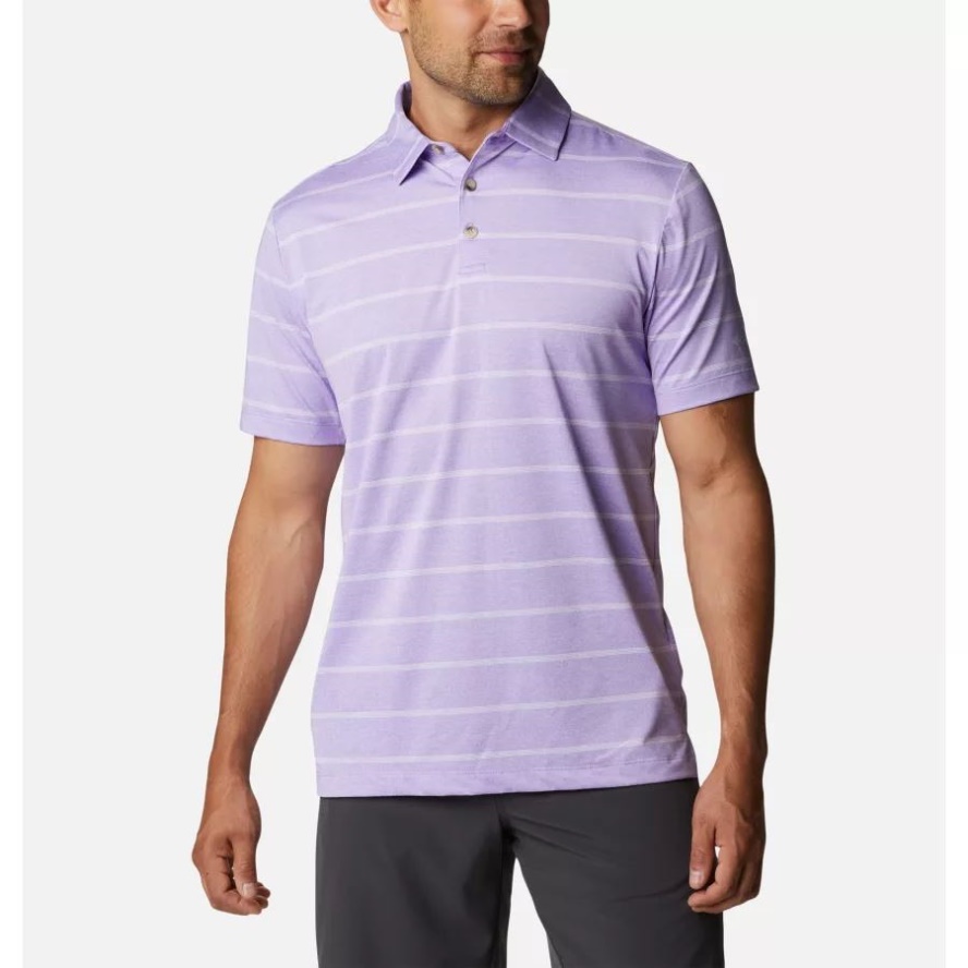 Columbia Sale Men's Omni-Wick Pitch Mark Polo Frosted Purple