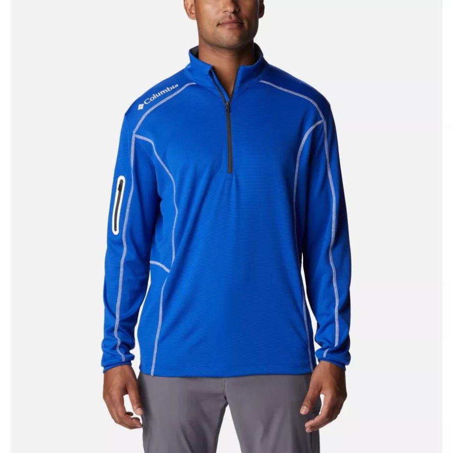 Columbia Sale Men's Omni-Wick Shotgun Half Zip Pullover Azul
