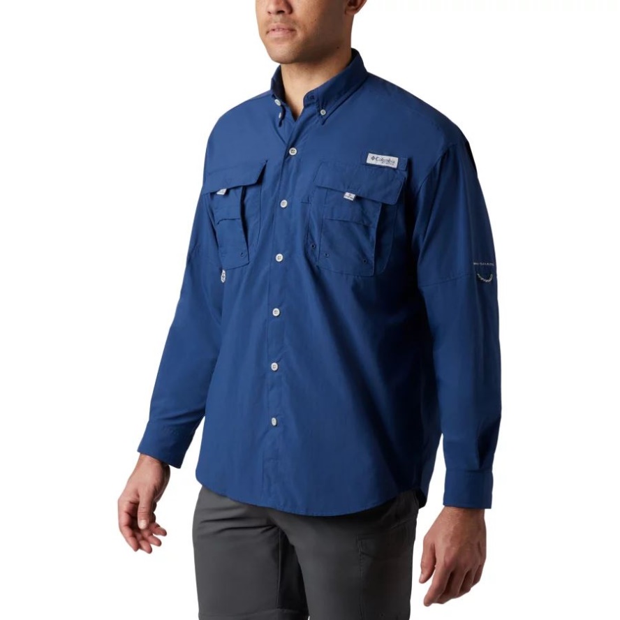 Columbia Sale Men's PFG Bahama II Long Sleeve Shirt Carbon