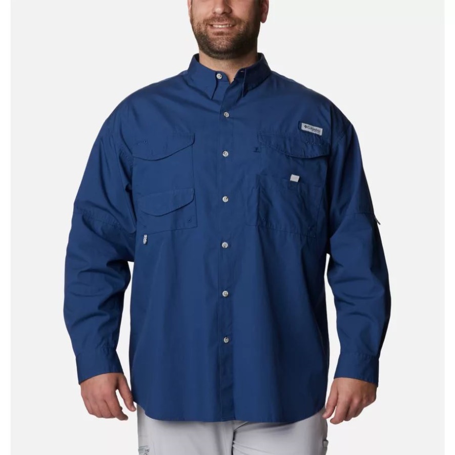 Columbia Sale Men's PFG Bonehead Long Sleeve Shirt Big Carbon