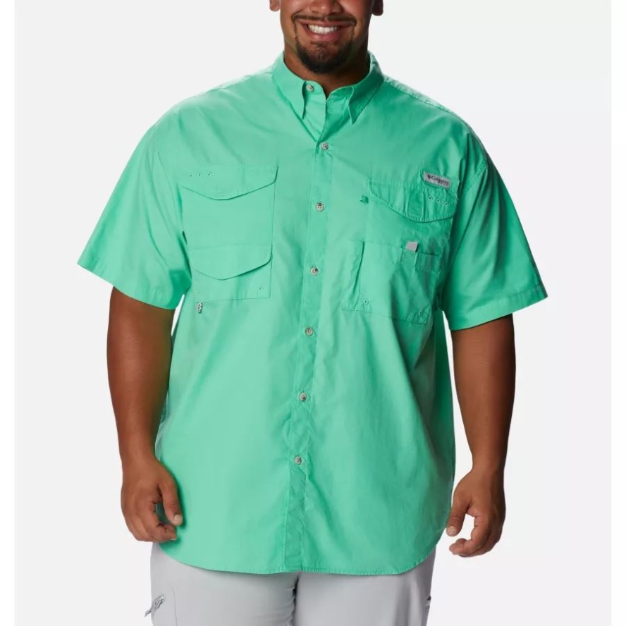 Columbia Sale Men's PFG Bonehead Short Sleeve Shirt Big Light Jade