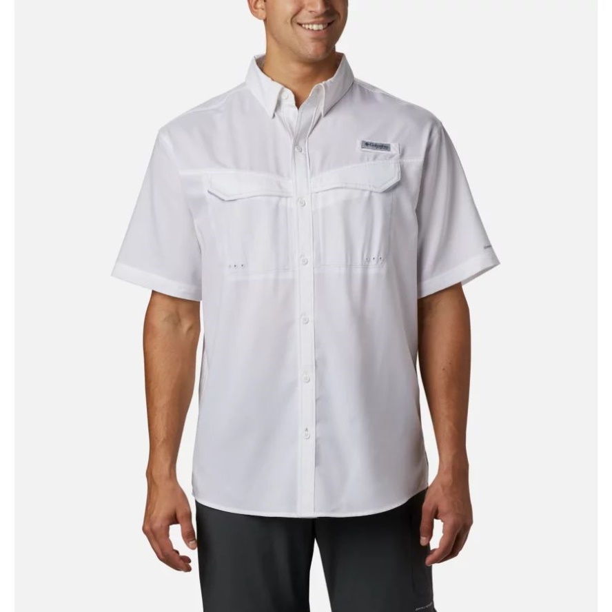 Columbia Sale Men's PFG Low Drag Offshore Short Sleeve Shirt White