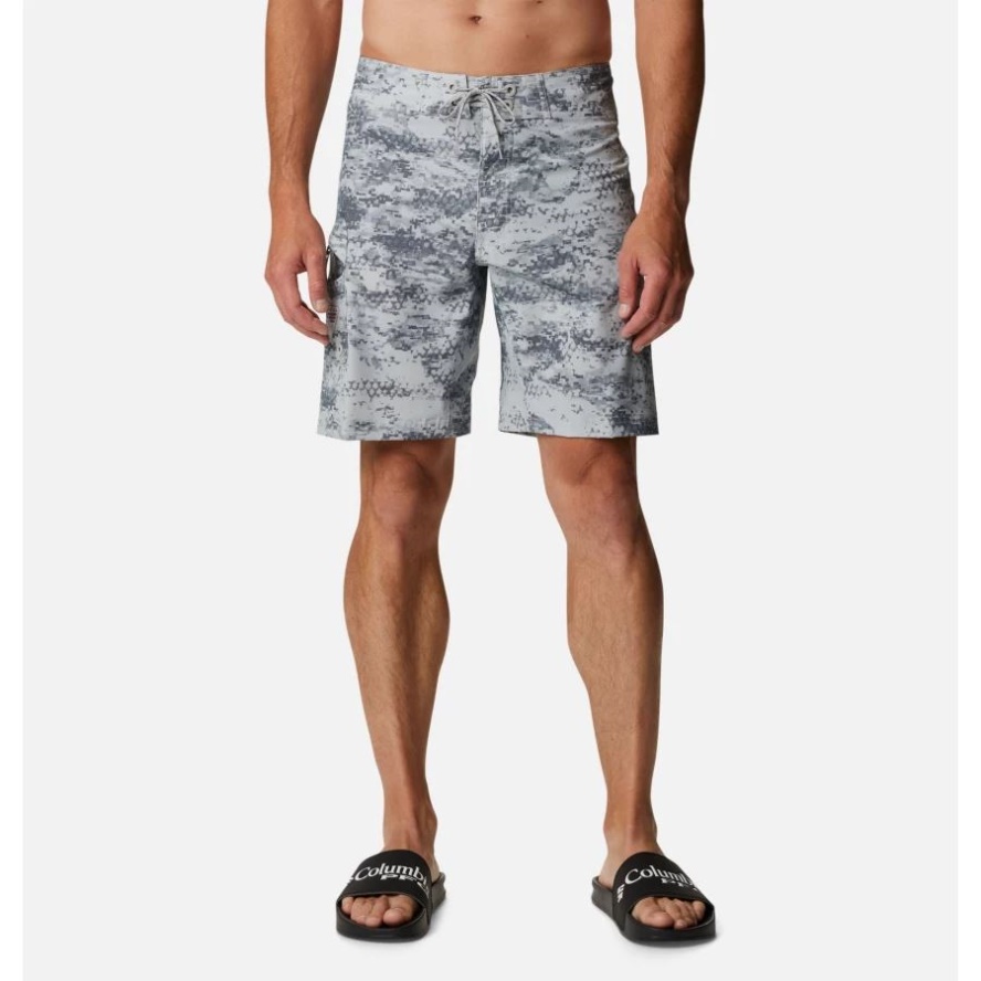 Columbia Sale Men's PFG Offshore II Board Shorts Cool Grey PFG Camo