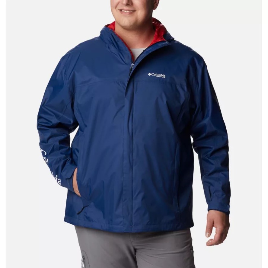 Columbia Sale Men's PFG Storm Jacket Big Carbon/Red Spark