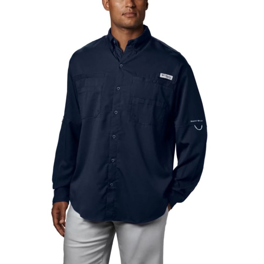 Columbia Sale Men's PFG Tamiami II Long Sleeve Shirt Collegiate Navy