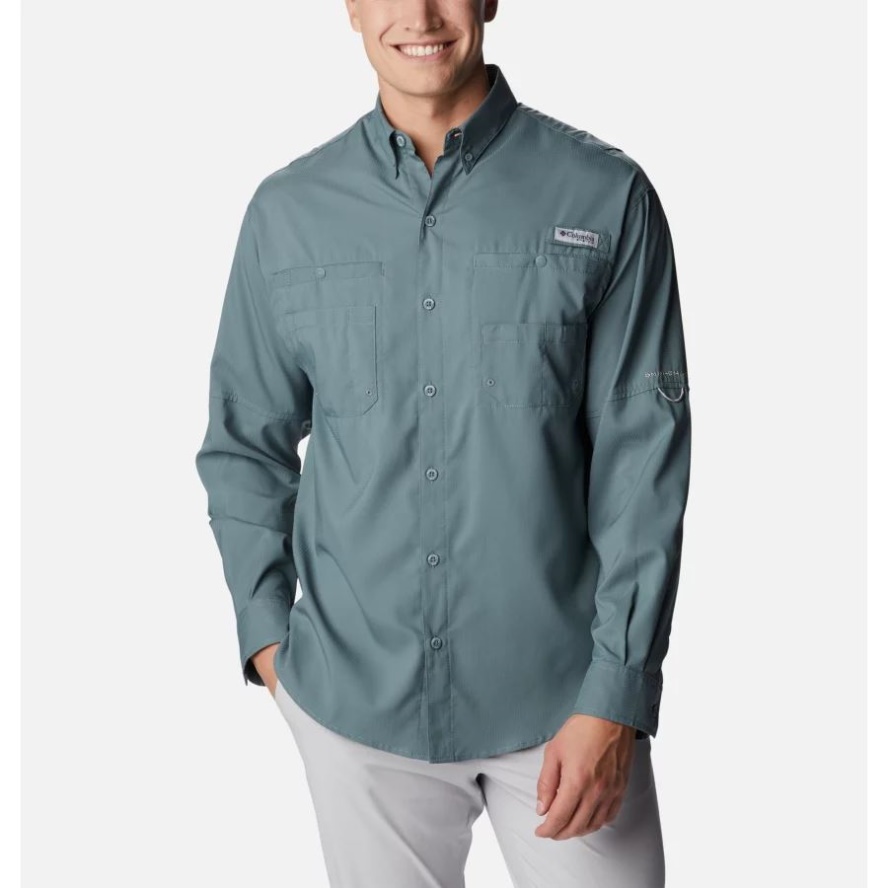 Columbia Sale Men's PFG Tamiami II Long Sleeve Shirt Metal
