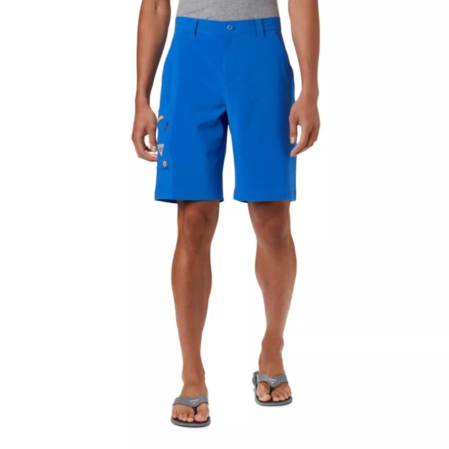Columbia Sale Men's PFG Terminal Tackle Shorts Vivid Blue/Bright Nectar