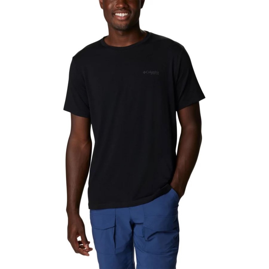 Columbia Sale Men's PFG Triangle Fill Tech T-Shirt Black/Black PFG Camo