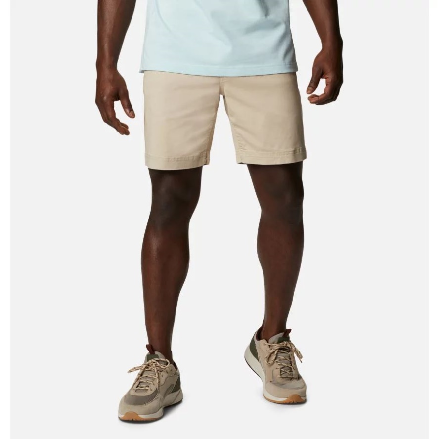 Columbia Sale Men's Pacific Ridge Casual Chino Shorts Ancient Fossil