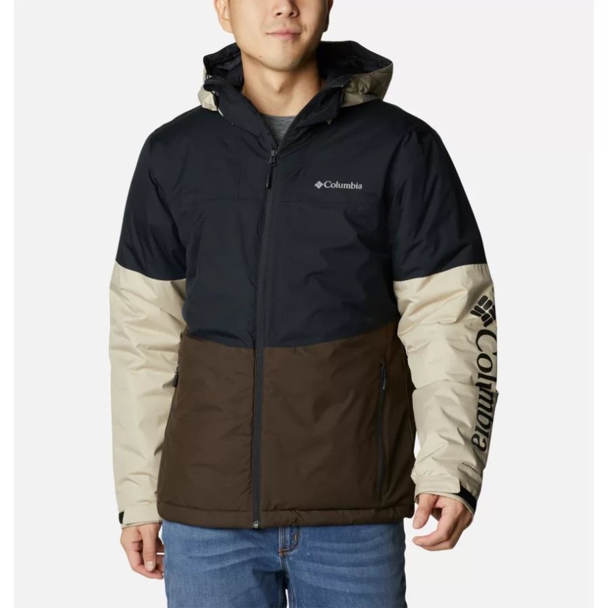 Columbia Sale Men's Point Park Insulated Jacket Black/Cordovan/Ancient Fossil
