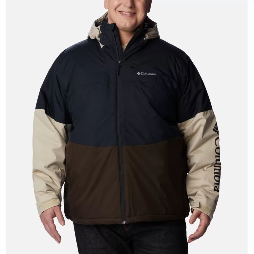 Columbia Sale Men's Point Park Insulated Jacket Extended Size Black/Cordovan/Ancient Fossil