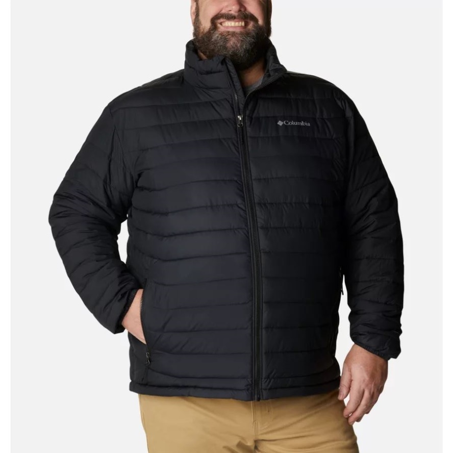 Columbia Sale Men's Powder Lite Insulated Jacket Extended Size Black