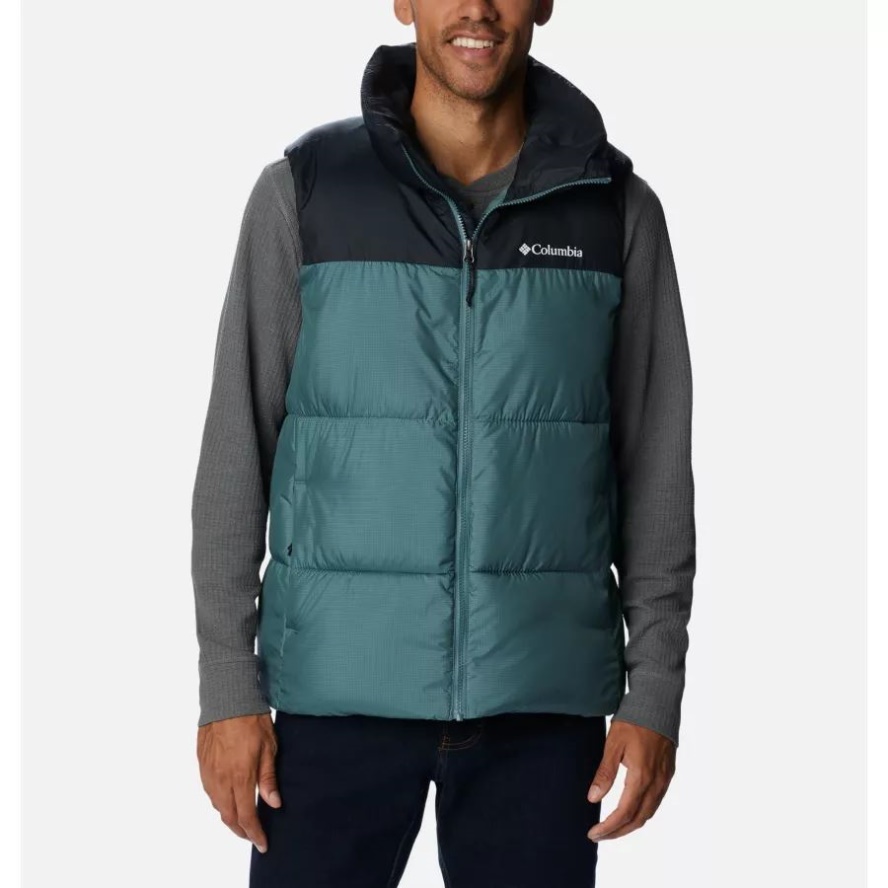 Columbia Sale Men's Puffect II Puffer Vest Metal/Black