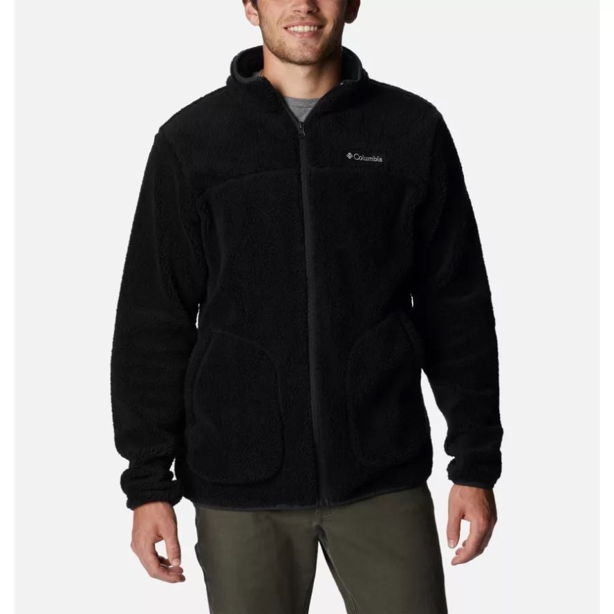 Columbia Sale Men's Rugged Ridge II Sherpa Fleece Jacket Black