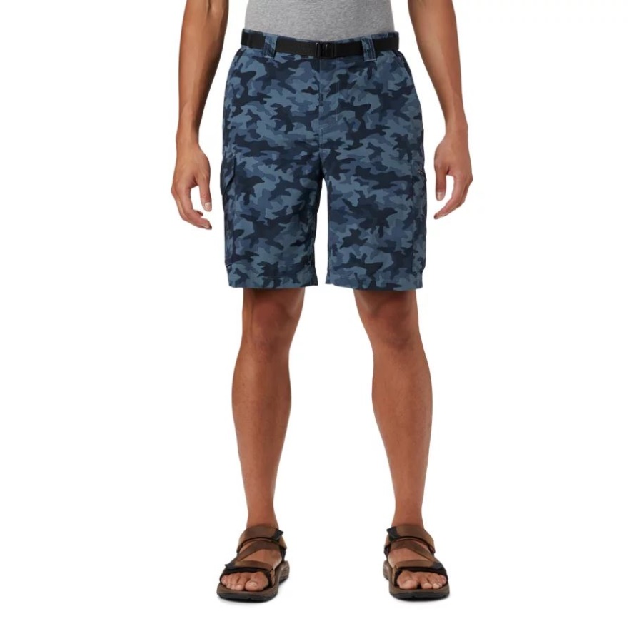 Columbia Sale Men's Silver Ridge Printed Cargo Shorts Collegiate Navy Camo