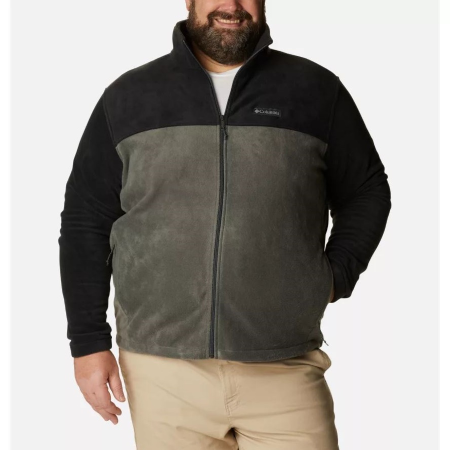 Columbia Sale Men's Steens Mountain 2.0 Full Zip Fleece Jacket Big Black/Grill