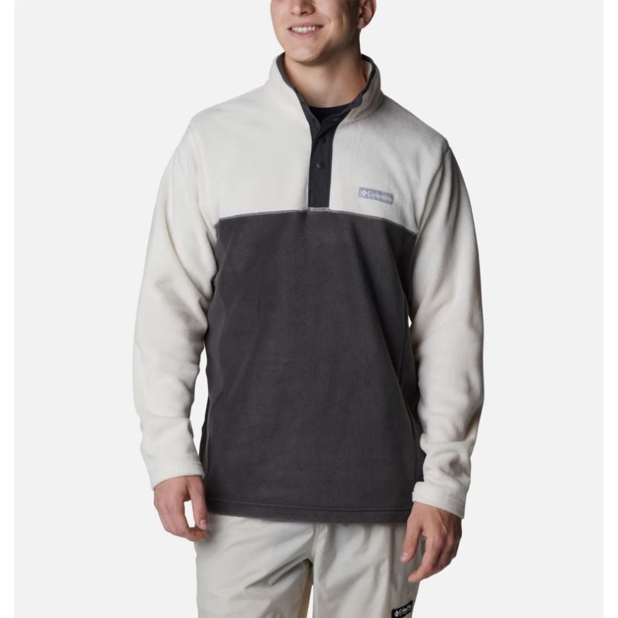 Columbia Sale Men's Steens Mountain Half Snap Fleece Pullover Shark/Chalk/Shark