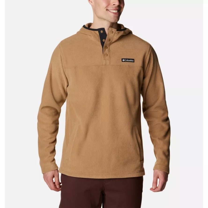 Columbia Sale Men's Steens Mountain Novelty Half Snap Fleece Hoodie Delta