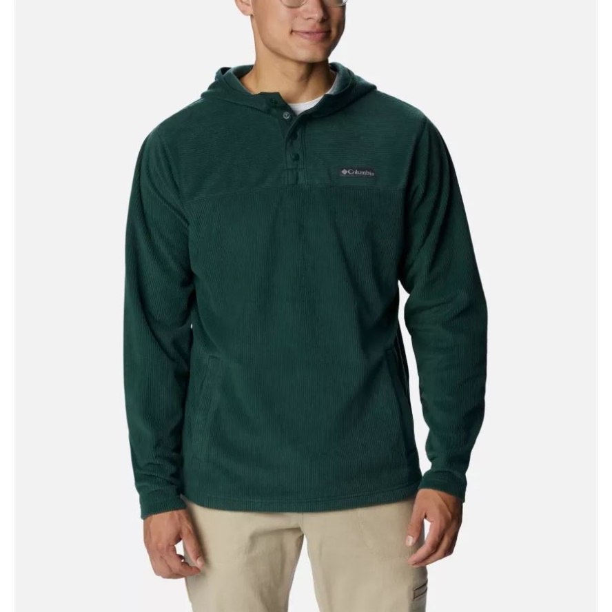 Columbia Sale Men's Steens Mountain Novelty Half Snap Fleece Hoodie Spruce