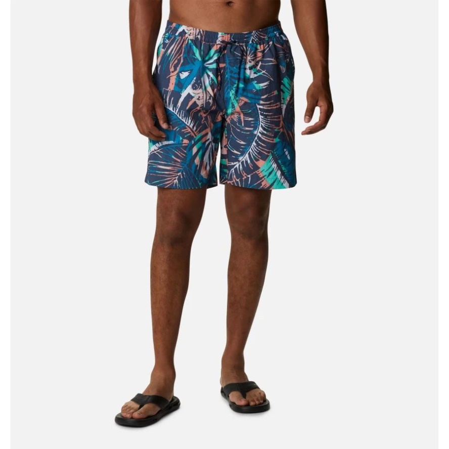 Columbia Sale Men's Summerdry Shorts Dark Mountain King Palms Multi