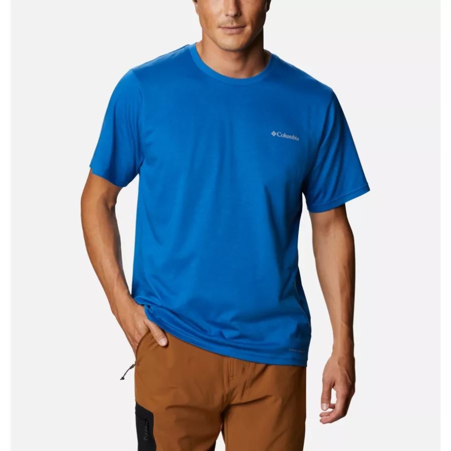 Columbia Sale Men's Sun Trek Short Sleeve T-Shirt Bright Indigo